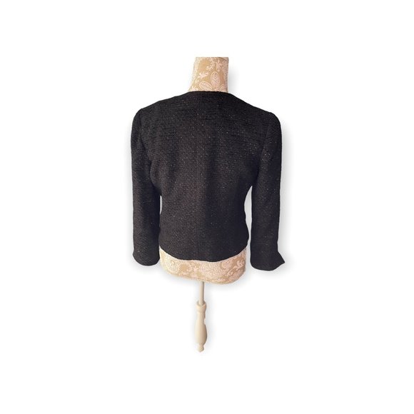 Gap women’s sparkle zip front jacket in black size small. - Picture 4 of 9